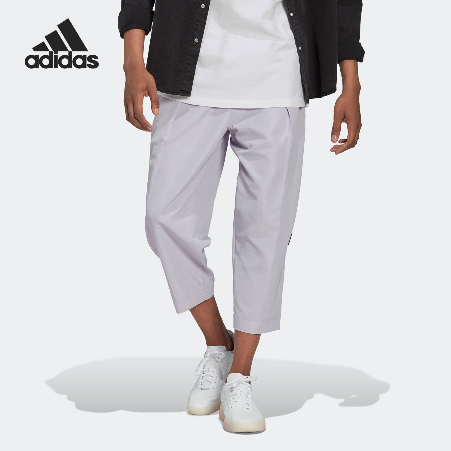 Adidas/阿迪达斯正品秋季新款男子运动宽松透气七分裤HN1929