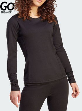 Adidas/阿迪达斯正品新款女士时尚简约休闲圆领长袖T恤HZ8561