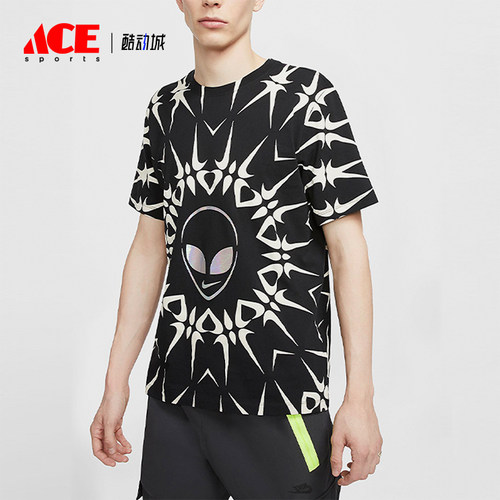 Nike/耐克正品男士印花休闲运动圆领短袖正肩袖T恤CT7051-010