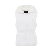 女子时尚 新款 简约运动休闲拉链连帽羽绒马甲AMRV010 冬季 李宁正品