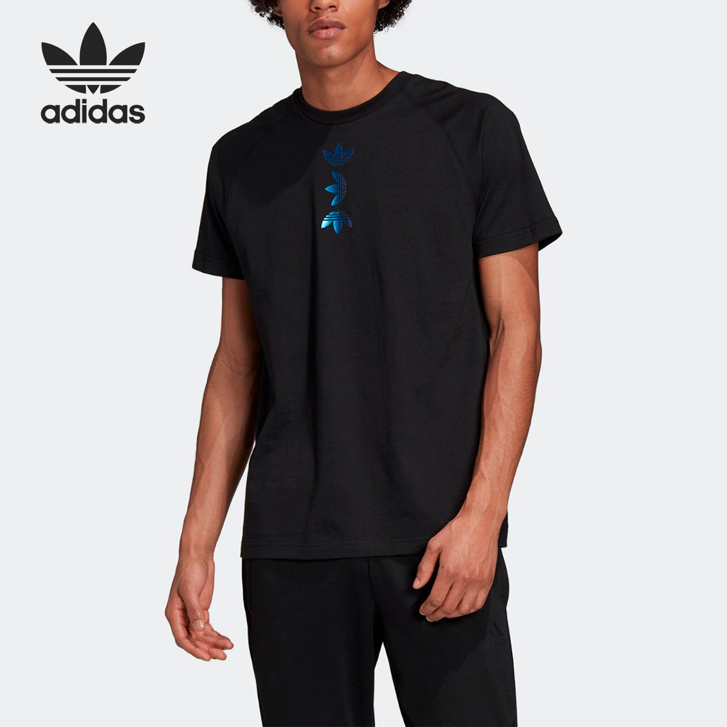 Adidas/阿迪达斯正品三叶草男子运动透气休闲圆领短袖FS7329