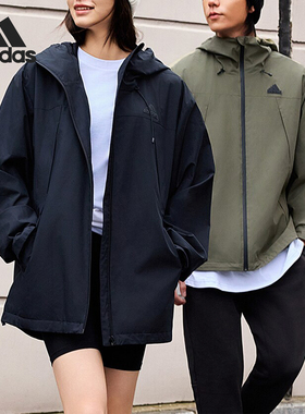 Adidas/阿迪达斯官方正品通勤男士运动梭织连帽夹克外套JF0964