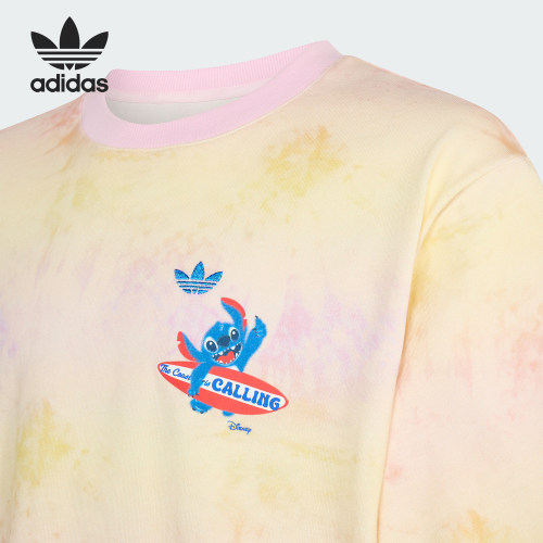 Adidas/阿迪达斯正品儿童款休闲印花透气运动短袖T恤KY1416