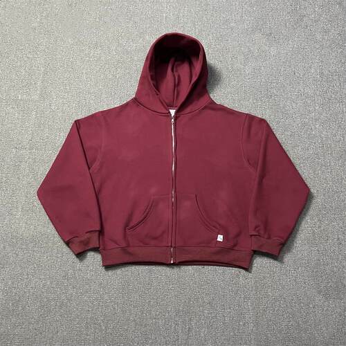 AKIMBO CLUB zip hoodie拉链加绒卫衣纯色百搭男女宽松开衫外套