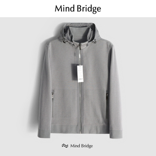 MindBridge新款 夹克外套 2025高端绵羊毛弹力透气保暖连帽卫衣男士