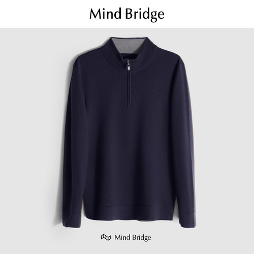MindBridge绵羊毛弹力针织衫保暖