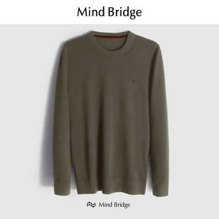 高端绵羊毛保暖弹力垂感针织内搭打底衫 新品 男 MindBridge 百家好