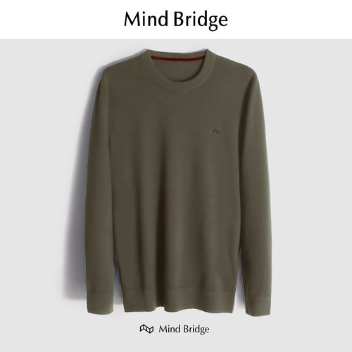 MindBridge绵羊毛弹力针织衫保暖