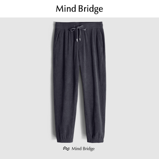 MindBridge 保暖束脚裤 新款 灯芯绒垂感休闲抽绳卫裤 男 春季 百家好