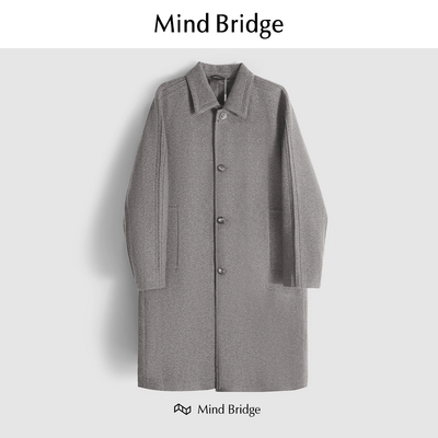 MindBridge羊毛冬呢大衣防风保暖