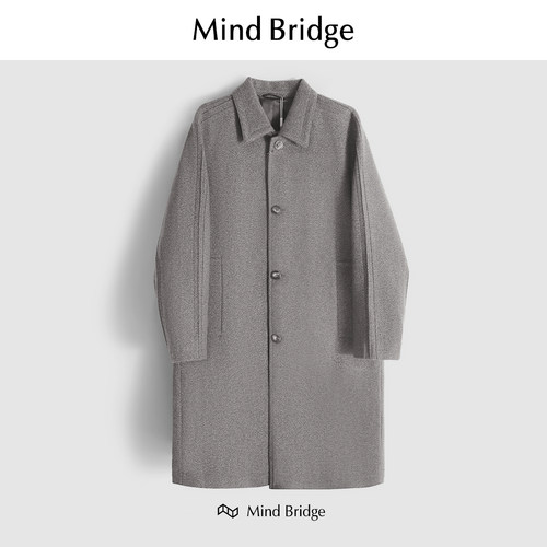 MindBridge羊毛冬呢大衣防风保暖