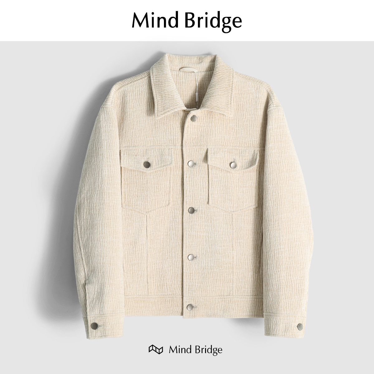 MindBridge新款2024秋冬季重磅灯芯绒防风保暖翻领休闲夹克外套男