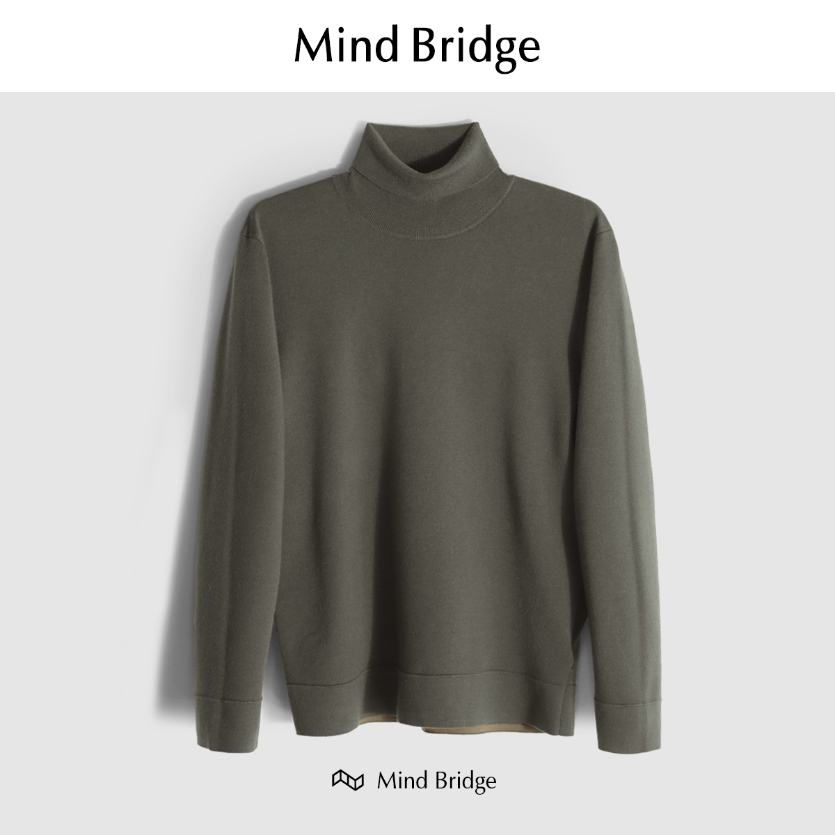 MindBridge绵羊毛弹力针织衫保暖