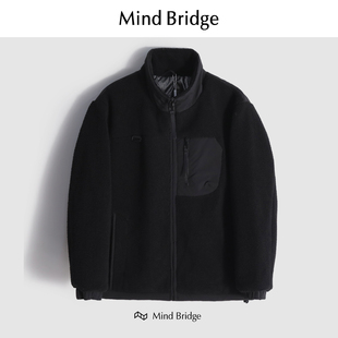 MindBridge 立领羊羔绒防风保暖轻薄羽绒服摇粒绒卫衣 即将断码
