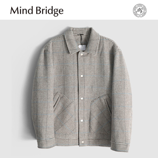 呢大衣保暖 高克重绵羊毛商务休闲短款 MindBridge新款 2025秋冬男士