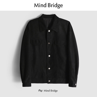 MindBridge新款 商务休闲翻领教练行政夹克外套 2025高端麂皮绒男士