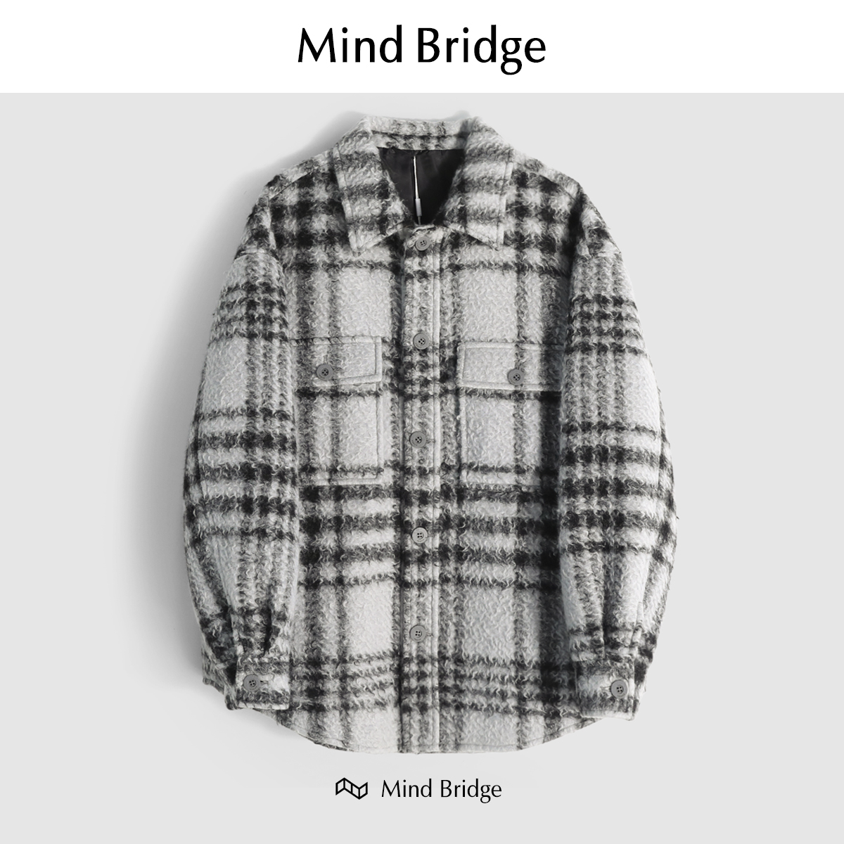 MindBridge羊毛冬呢大衣防风保暖