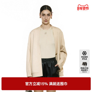 U/TI慵懒廓形外套女时尚简约通勤风休闲开衫上衣尤缇2025秋季新款