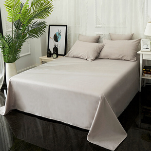 良品床单单件纯棉纯色1.5米1.8m床单人双人全棉布斜纹2.0被单春夏