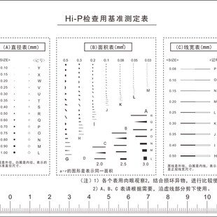 GODA污点卡 标准 点线规菲林尺比对卡片 外观检验规刮伤异物卡