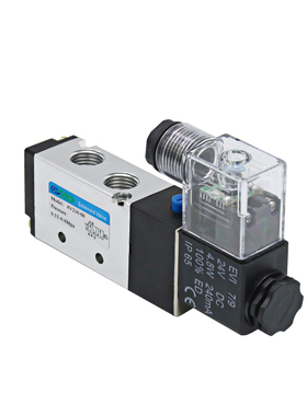 4V210-08二位五通气动220V电磁阀4V110-06气缸换向电气阀4V310-10