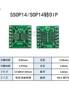 贴片转直插PCB SOP8/14/16/20/24/SOT23/QFN/QFP转DIP万用转接板