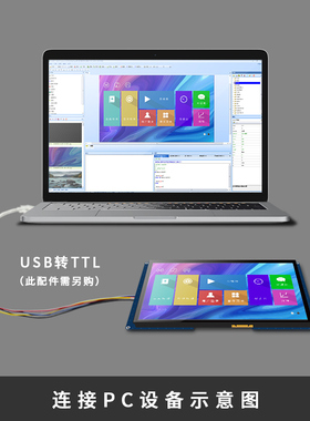TJCX3 4.3寸HMI串口屏 电容屏 不带壳 480*272 商厨 充电桩 RS232