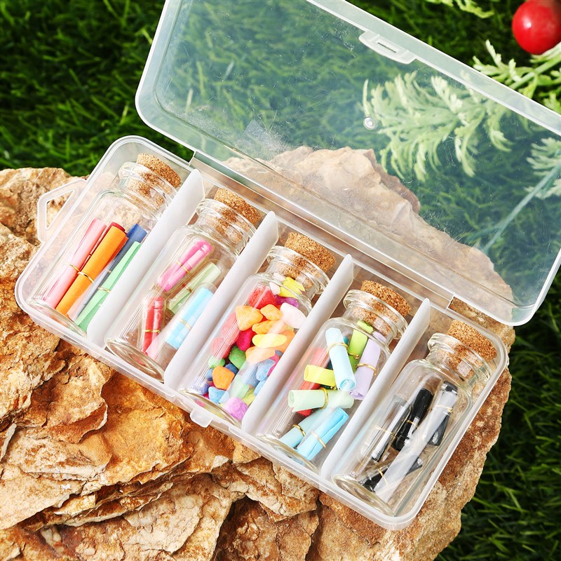 迷你小瓶子玻璃瓶空瓶木塞金豆豆收纳瓶H许愿diy手工装沙瓶养绿植