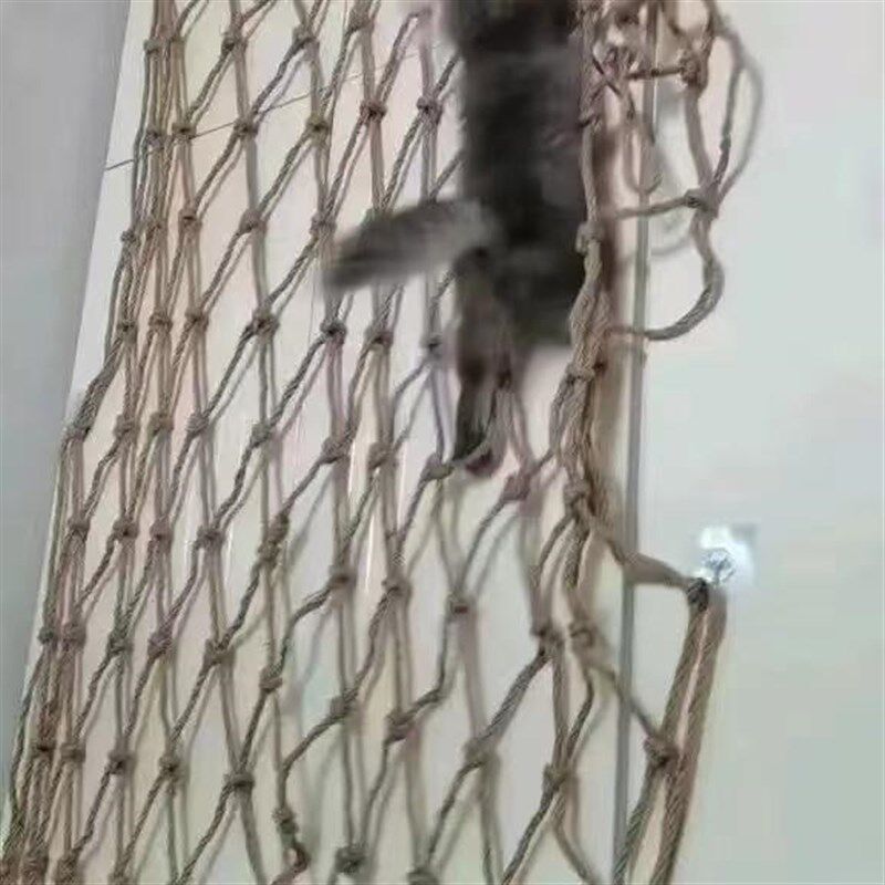 热销多功能猫咪攀爬架麻绳网天花板D跑酷网通天树猫吊床楼梯防坠