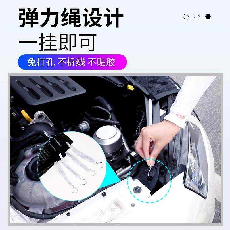 热销现代途胜l库j斯途ix35伊兰特名图汽车水箱防护防虫网前脸中网