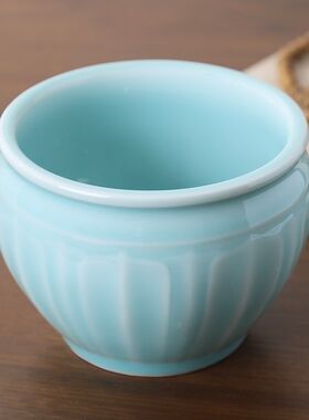 热销陶瓷香炉龙泉青瓷莲花香炉寺庙供具I供桌佛前插香炉线香炉水