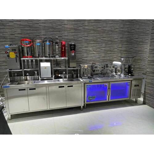 热销恒芝奶茶店设备全套奶茶操作台奶茶J机商用冷藏工作台饮品店