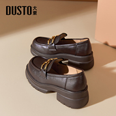 jk鞋 大东英伦风乐福鞋 厚底黑色粗跟小皮鞋 单鞋 女2026新款 秋冬女鞋