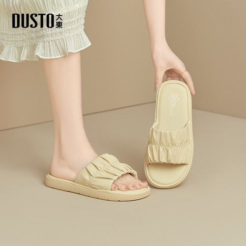 大东官方正品平底软底女士凉拖