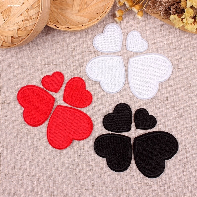 电脑绣花补丁贴小号爱心刺绣布贴标衣服装饰可爱破洞补丁修补标