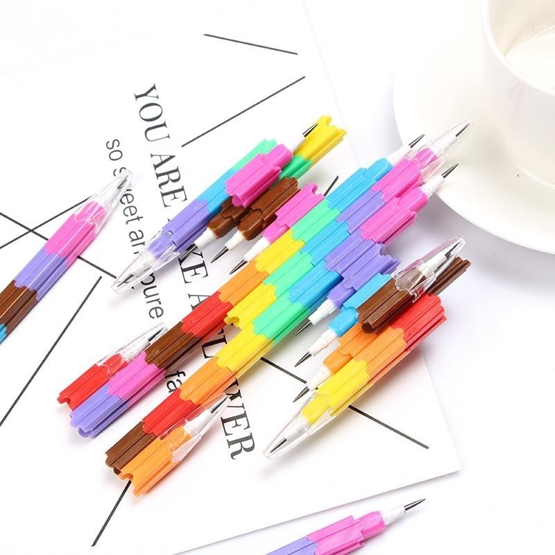 儿童下蛋笔免削铅笔卡通可换笔芯小学生拼接活动铅导弹笔替芯