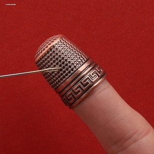 缝纫针骨特厚刺绣手缝顶针器缝被子指尖手指套家用加厚手工可调节