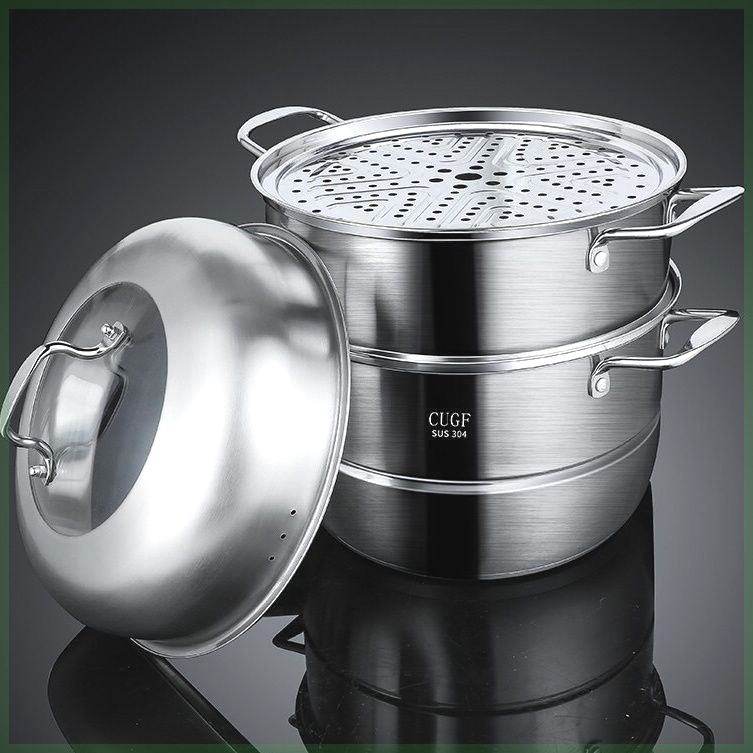 极速新疆西藏包邮特厚304不锈钢蒸E汤锅多层蒸锅家用多功能大号蒸,厨房/烹饪用具,蒸笼屉布/垫/纸,淘宝优惠券,粉丝福利购,淘宝优惠卷