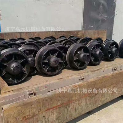 极速爆品平板车加j厚型矿车轮对 单侧铸钢轨道轮 矿用空心实心矿