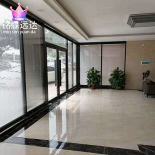 办公室单双层钢化玻璃隔断双玻百叶高隔断隔音墙承接工程隔音降噪