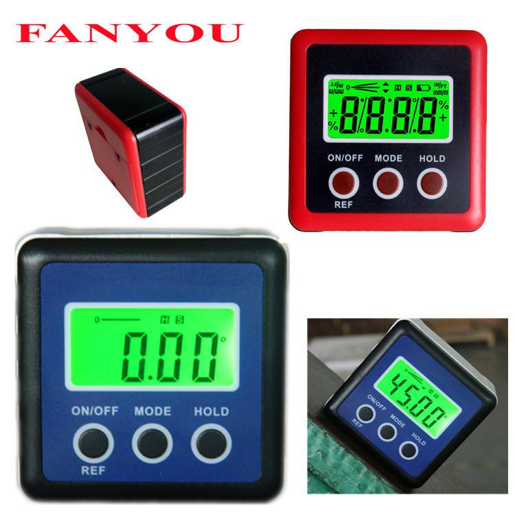 3键数显倾角仪 倾角盒量角器角度仪水平尺角度尺坡度仪水平仪带磁