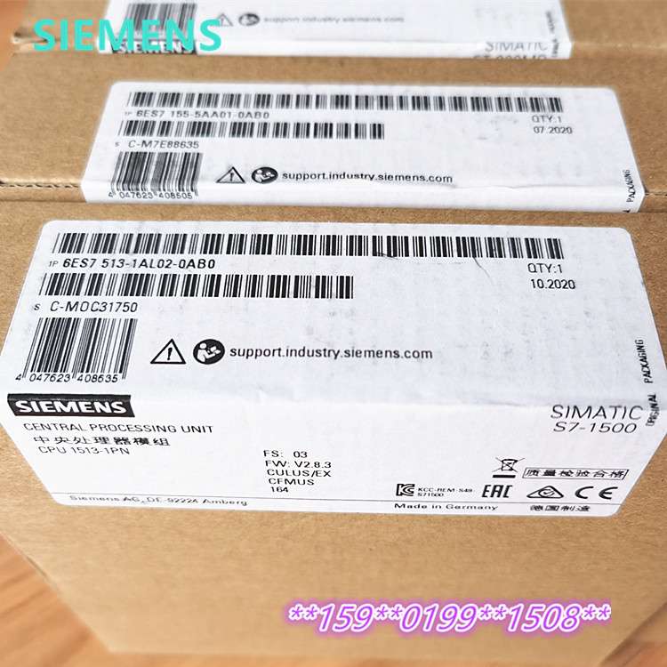 1P 6ES7513-1AL01-0AB0 1AL02 SIMATIC S7-1500 CPU1513-1PN 原装