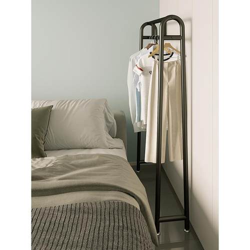 卧室挂衣架不占地小户型极窄衣帽架落地结实床尾边夹缝收纳晾衫架