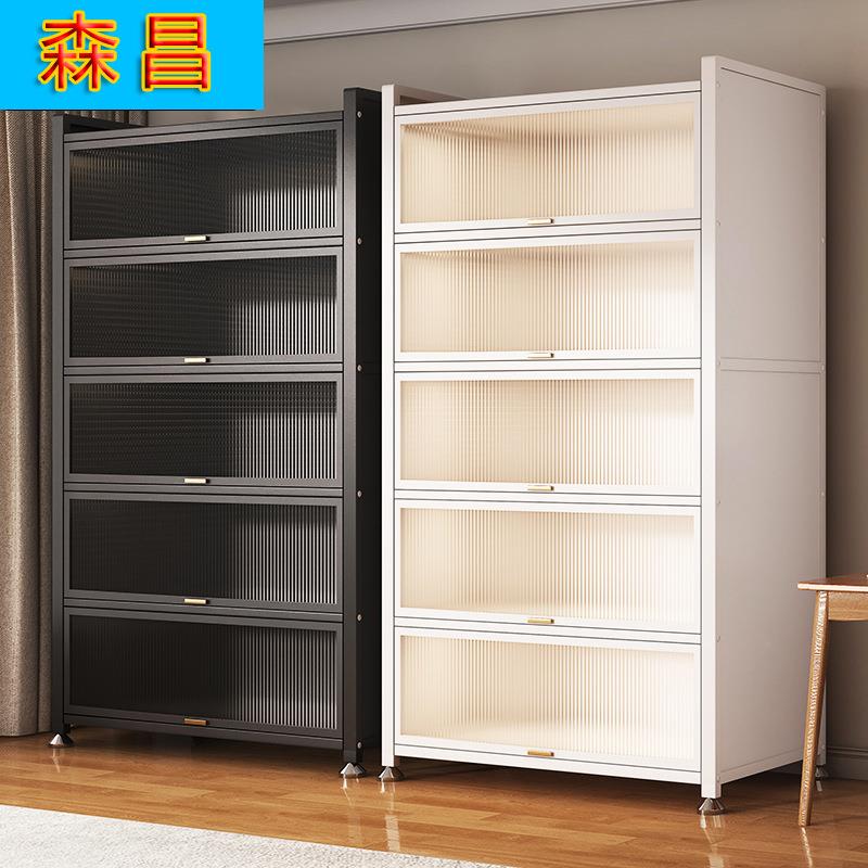 钢制书柜带门儿童书架防尘储物柜家用展示柜卧室落地收纳柜置物架