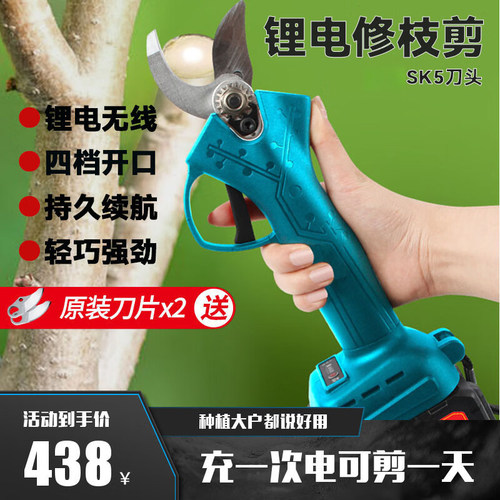无刷电动剪枝剪刀果树充电式修枝剪园林粗枝锂电剪树枝园艺剪无线
