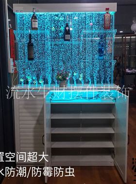 极速进门玄关柜带鱼缸酒柜屏风客A厅隔断柜间厅柜双面鞋柜门厅装