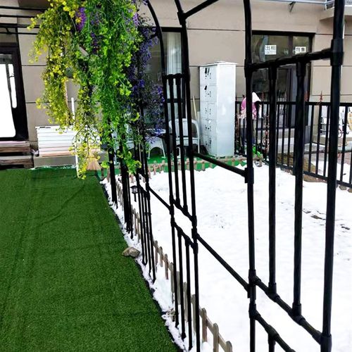 极速半拱门花架爬藤架拱形庭x院月季半边架子户外植物支架阳台单