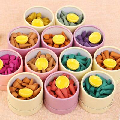新品40 Pcs/box Natural Incense Cones Incense Holder XPagoda