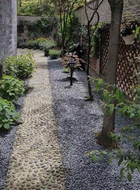 极速枯造景深灰色黑色砾石水洗石青石H碎米石日式庭院装饰景观石