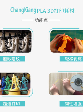 极速PLAd耗材哑光3D打印耗材高韧性易剥离高速易打印 1.75mm1kg